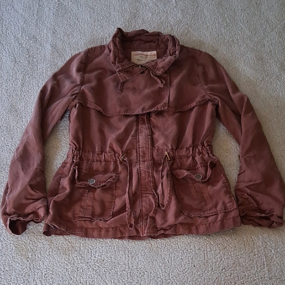 Cartonnier By Anthropologie Brown Jacket with Pockets